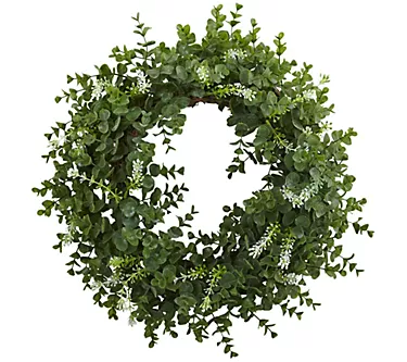 18" Eucalyptus Double Ring Wreath by Nearly Natural 1 378262-18-eucalyptus-double-ring-wreath-by-nearly-natural-1.webp