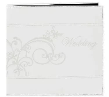 Embroidered Scroll Faux-Leather Post-Bound Album 12"x12"