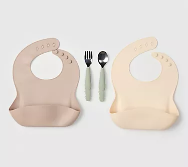 Loulou Lollipop Kids Utensil Set and Bibs