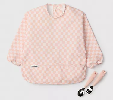 Loulou Lollipop Long Sleeve Bib and Kids Utensil Set