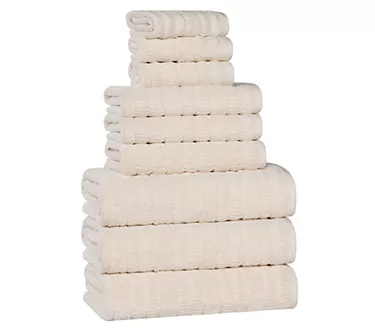 Superior Mika Cotton Blend Solid 9-Piece TowelSet