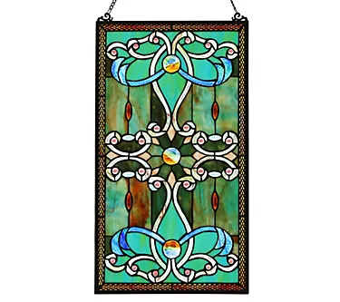 River of Goods 26"H Cleo Tiffany Style Stainedlass Panel