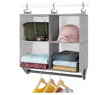 Whitmor 4-Section Fabric Closet Organizer withBuilt-in Chrome