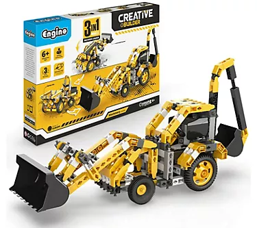Engino: Creative Builder 3-In-1 Backhoe LoaderBrick Set
