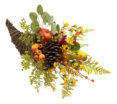 Northlight Apples and Pears Cornucopia Fall Harvest Decor 20"