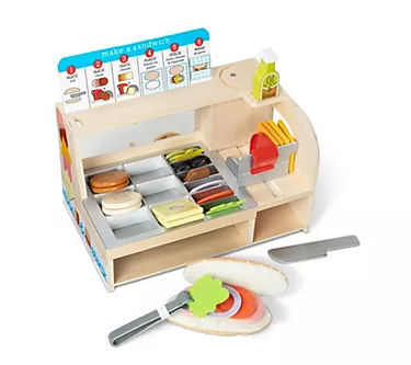 Melissa & Doug Wooden Slice & Stack Sandwich Counter