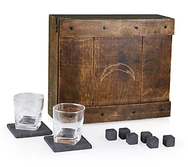 Picnic Time NFL Whiskey Box Gift Set