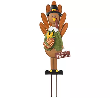 Glitzhome 36" Mr. Turkey Thanksgiving Yard Stake