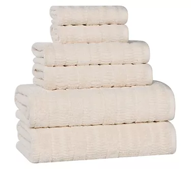 Superior Mika Cotton Blend Solid 6-Piece TowelSet