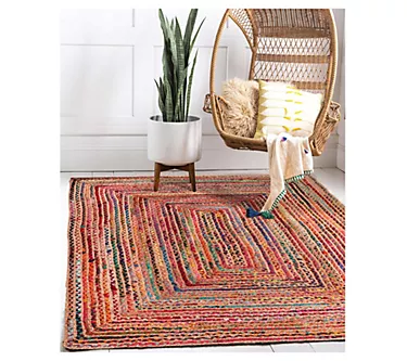 Ox Bay Ingrid Cotton and Jute Rainbow Indoor 3'x 5' Rug