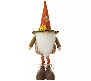 Glitzhome Gusto The Telescoping Fabric Fall Autumn Gnome
