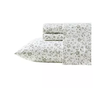 Laura Ashley Miranda Green Cotton Percale QueenSheet Set 1 379754-laura-ashley-miranda-green-cotton-percale-queensheet-set-1.webp