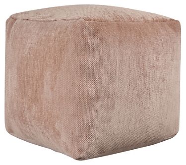Ox Bay Transitional Solid Chenille Indoor Ottom an Pouf