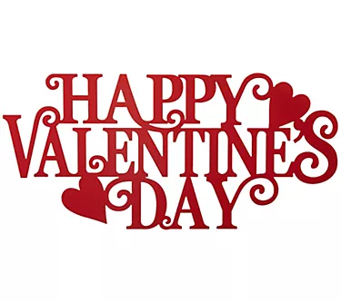 Glitzhome 24" Metal "HAPPY VALENTINE'S  DAY" Wa ll Decor