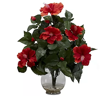 380157-hibiscus-arrangement-in-glass-vase-by-nearly-natural-1.webp