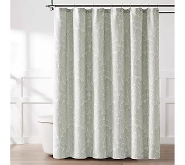 Lush Decor Willow Garden Shower Curtain Sage Single 72x72