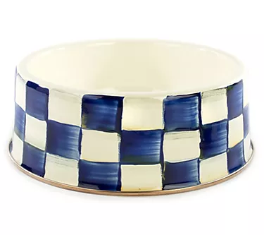 MacKenzie-Childs Royal Check Large Pet Dish