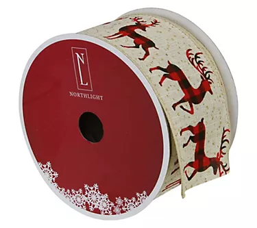 Northlight Buffalo Christmas Craft Ribbon 2.5"x 16 Yards
