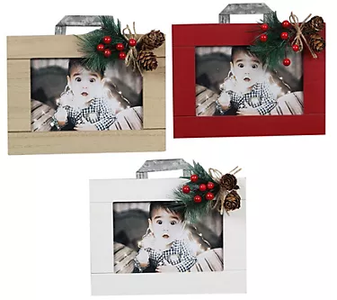 Young's Wood Christmas Lodge 4" x 6" Frames, Se t of 3