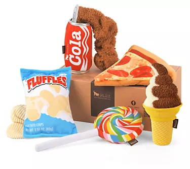 P.L.A.Y. Snack Attack Collection - 5pc Plush Dog Toys