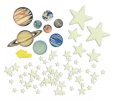 4M Glow Planets & Supernova - 100 Glow-in-DarkStick-Ons