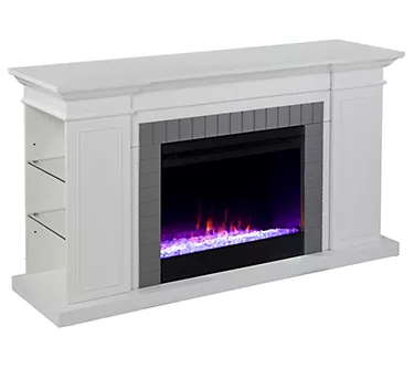 SEI Furniture Rylana Bookcase Electric Fireplac e