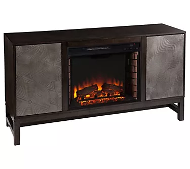SEI Furniture Lannington Electric Fireplace wit h Media Storag