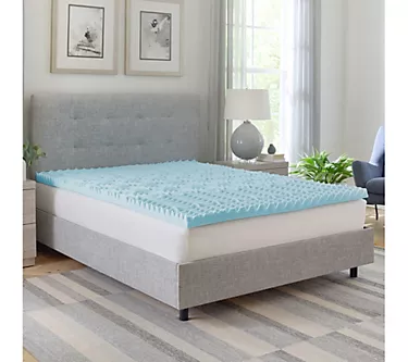 Bodipedic 2" Zoned Convoluted Foam Mattress Topper, Queen