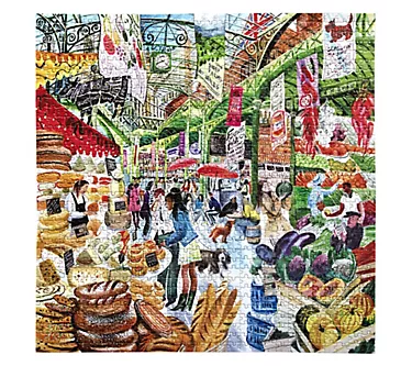 eeBoo Piece & Love London Market - 1000 pc Puzzle
