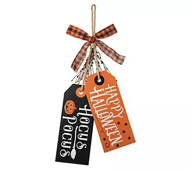 Glitzhome Halloween Wooden Doorknob Hangers