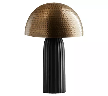 River of Goods 14.5"H Aged Brass Dome Lamp 1 381669-river-of-goods-14-5-h-aged-brass-dome-lamp-1.webp