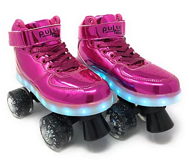 Pulse Light-Up Silver Roller Skates