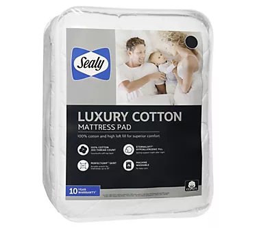 Sealy Luxury Cotton Mattress Pad-Queen
