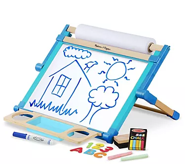 Melissa & Doug Double-Sided Magnetic Tabletop Easel