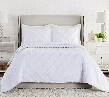 Laurel & MayfairChenille Chevron 3pc Full/QueenComforter Set