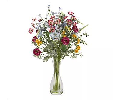 26" Veranda Garden w/ Vase By Nearly Natural