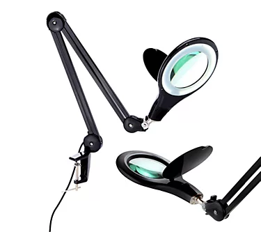 Brightech Lightview Screw Clamp LED 225% Magnifier Desk Lamp