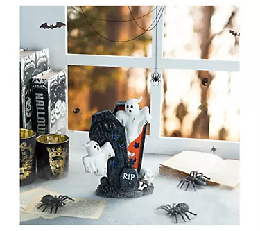Glitzhome 9.75''H Halloween Ghost Gravestone Table Decor