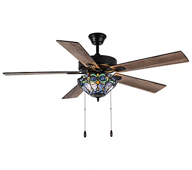 River of Goods 52"W 5-Blade Blue Ceiling Fan with Remote