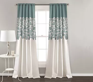 Estate Garden Print S/2 Room Darkening Panels by Lush Decor