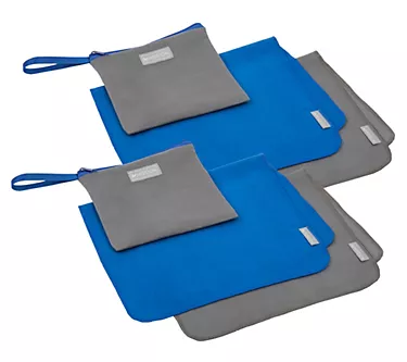 MISSION Set of 4 Cooling Towels With 2 Travel Pouches