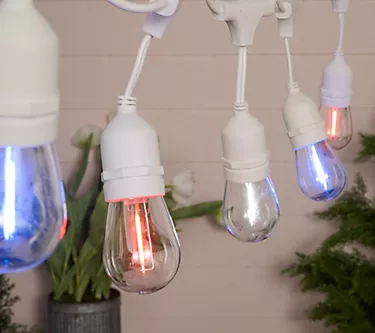 Martha Stewart 20' Patriotic Color Flip Bistro Lights