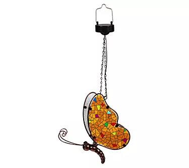 Plow & Hearth Solar Glass Mosaic-Style Hanging Critter