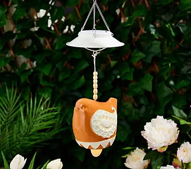 Lightscapes Illuminated Ceramic Bird Windchime