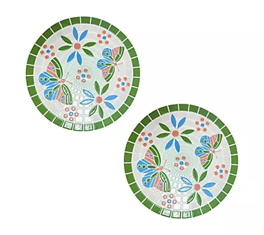 Temp-tations Outdoors S/2 Decorative Mosaic Stepping Stones