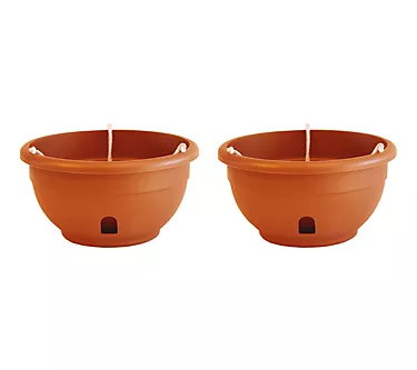 EEZY-GRO Set of 2 12" Self- Watering Hanging Baskets