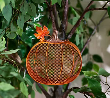 Marigold Hanging Metal Fall Bird Feeder