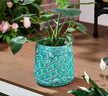 Barbara King 11.9" x 11.25" Large Outdoor Coastal Planter Coastal Design