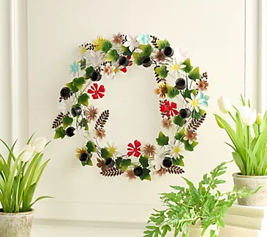 Barbara King 20" Metal Floral Wreath 1 382939-barbara-king-20-metal-floral-wreath-1.webp