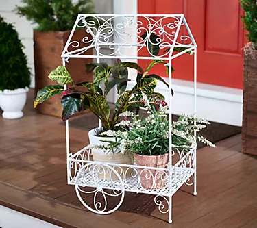 Indoor/Outdoor Metal Flower Cart by Valerie